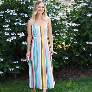 Target Rainbow Stripe Midi Dress